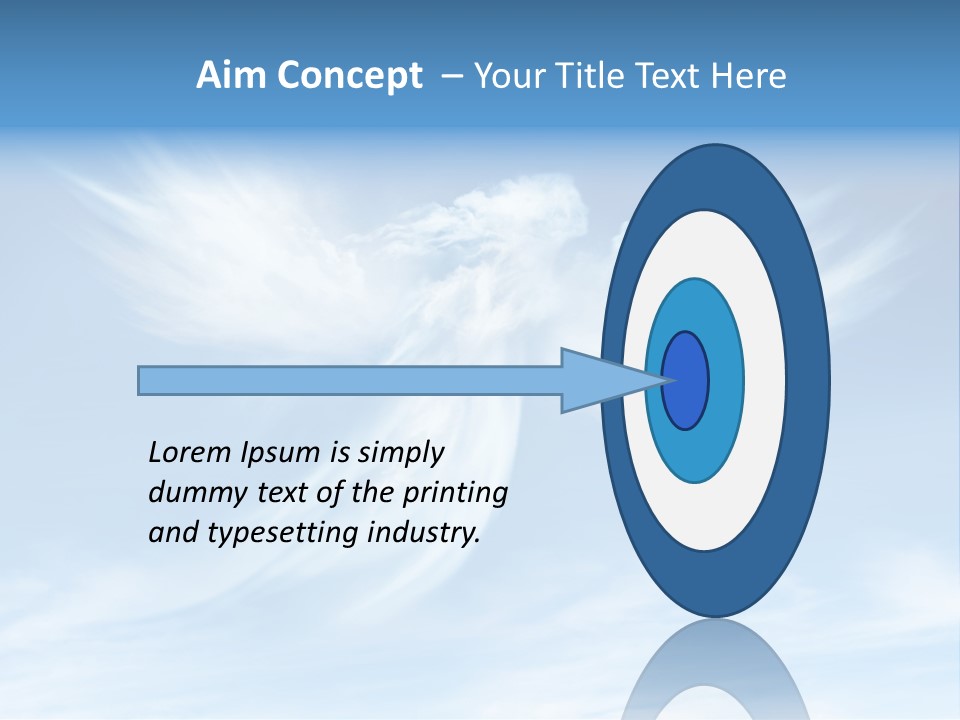 A Blue Sky With White Clouds And A White Angel PowerPoint Template
