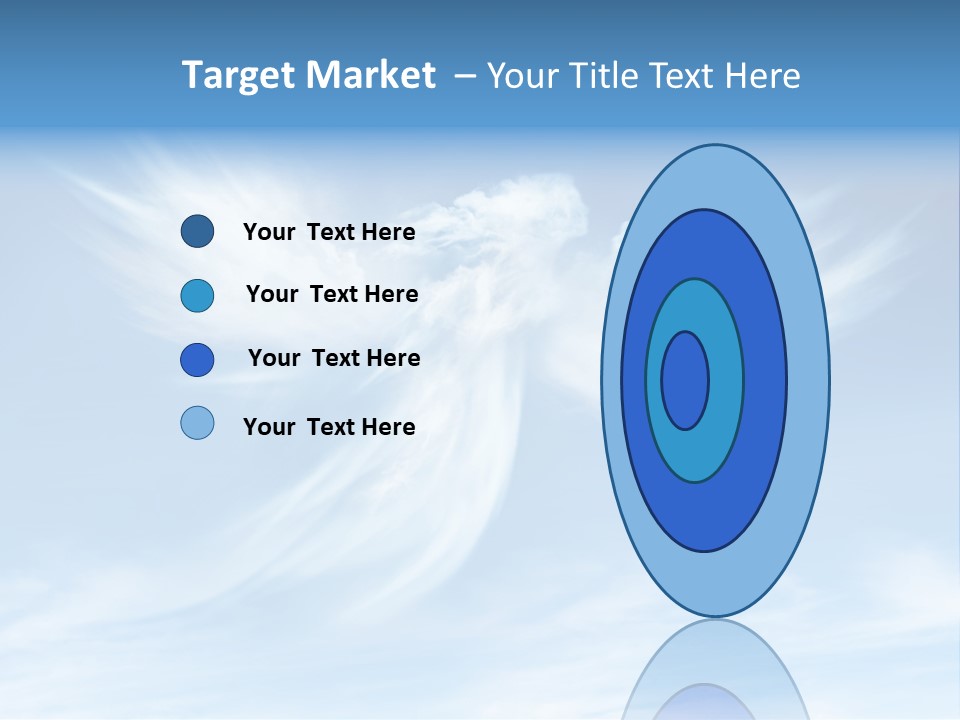 A Blue Sky With White Clouds And A White Angel PowerPoint Template