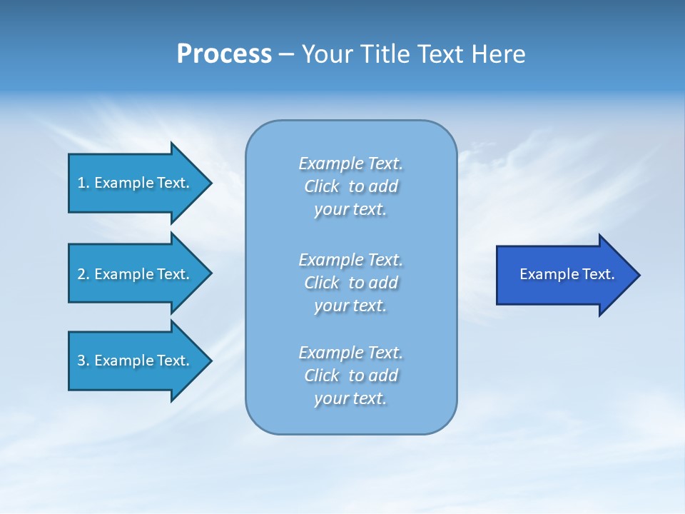 A Blue Sky With White Clouds And A White Angel PowerPoint Template