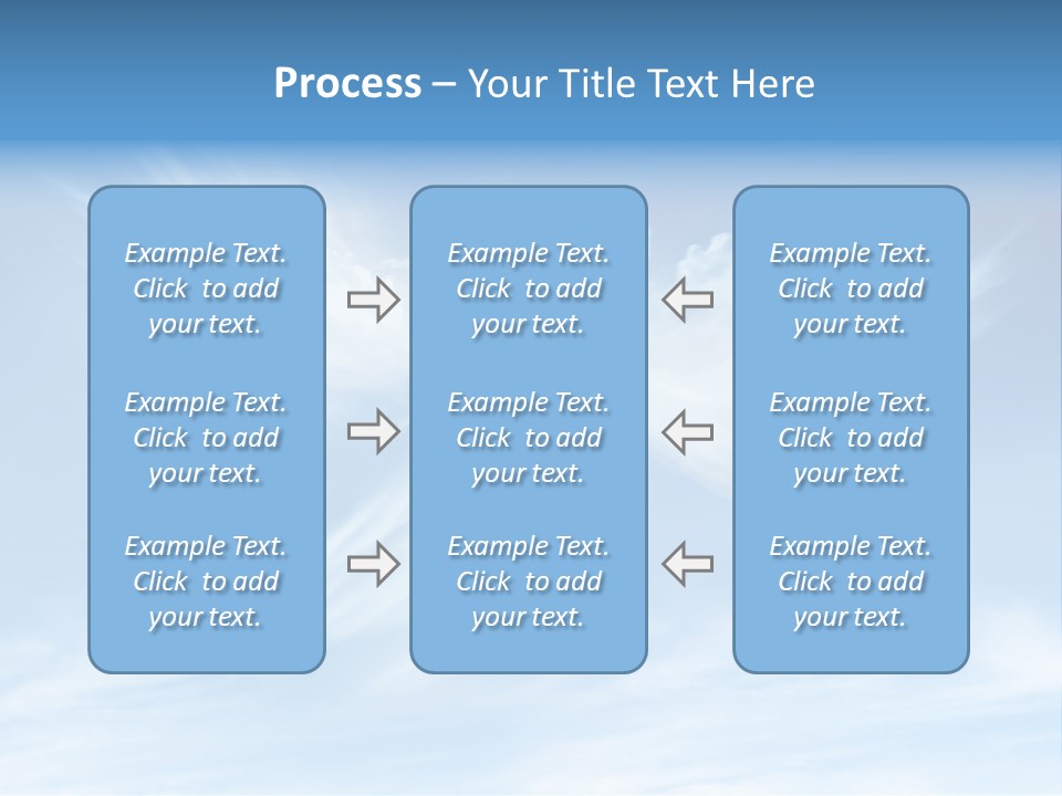 A Blue Sky With White Clouds And A White Angel PowerPoint Template