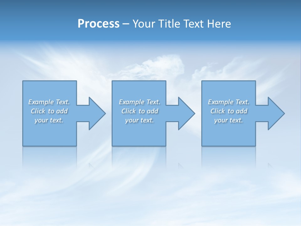 A Blue Sky With White Clouds And A White Angel PowerPoint Template