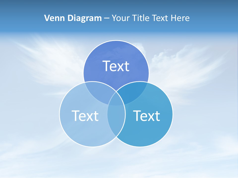 A Blue Sky With White Clouds And A White Angel PowerPoint Template
