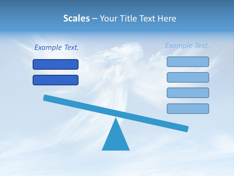 A Blue Sky With White Clouds And A White Angel PowerPoint Template