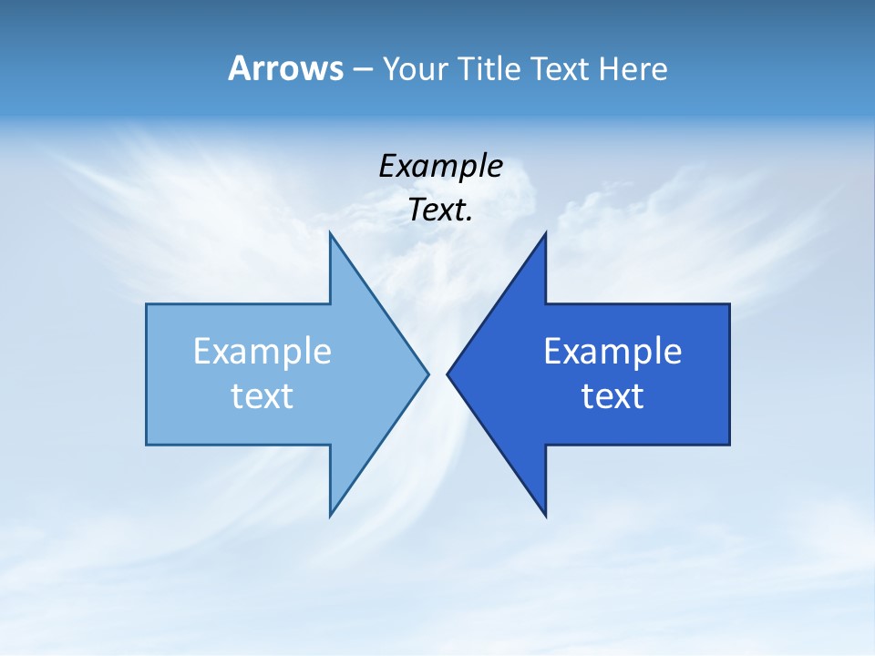 A Blue Sky With White Clouds And A White Angel PowerPoint Template
