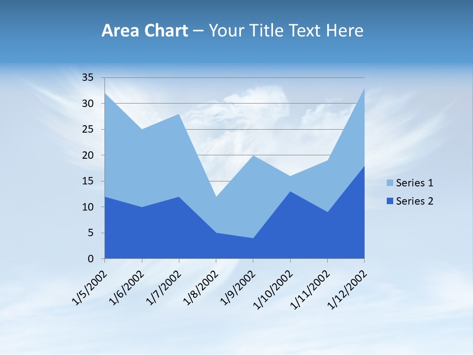 A Blue Sky With White Clouds And A White Angel PowerPoint Template