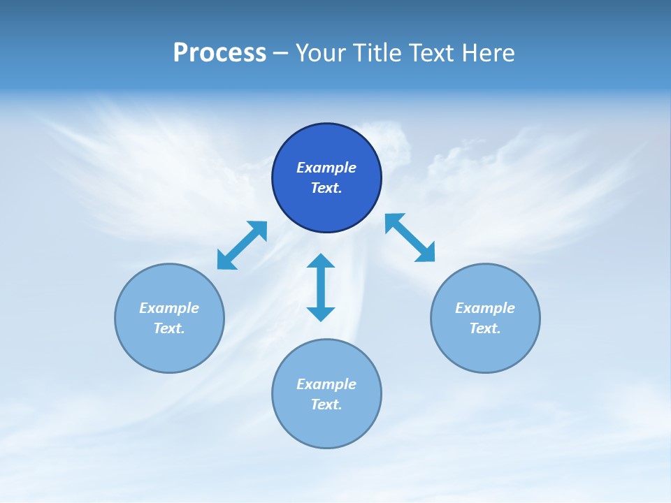 A Blue Sky With White Clouds And A White Angel PowerPoint Template