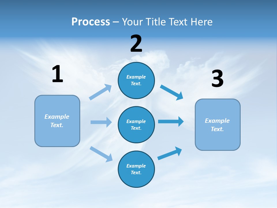 A Blue Sky With White Clouds And A White Angel PowerPoint Template