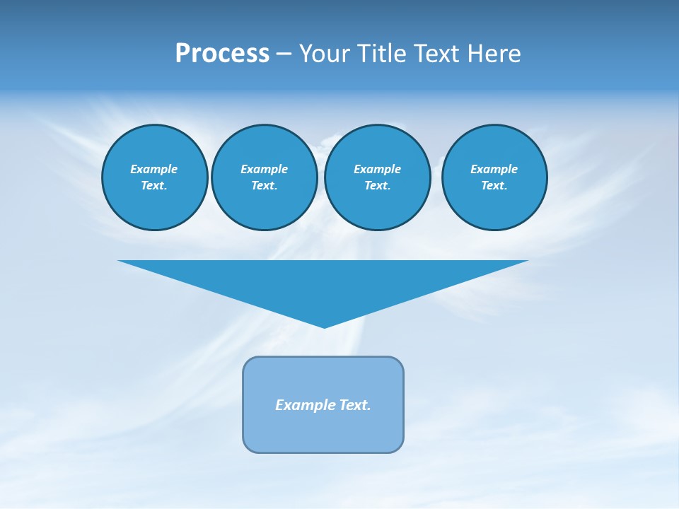 A Blue Sky With White Clouds And A White Angel PowerPoint Template