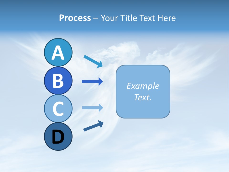 A Blue Sky With White Clouds And A White Angel PowerPoint Template