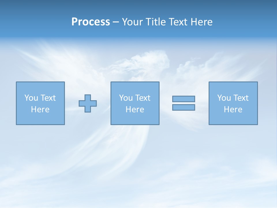 A Blue Sky With White Clouds And A White Angel PowerPoint Template