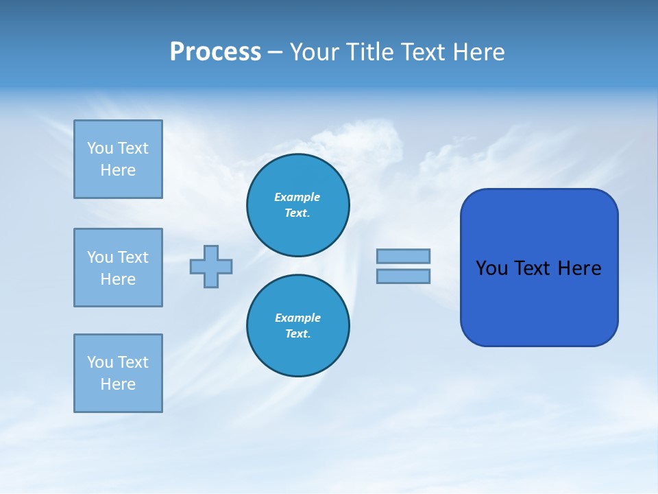 A Blue Sky With White Clouds And A White Angel PowerPoint Template