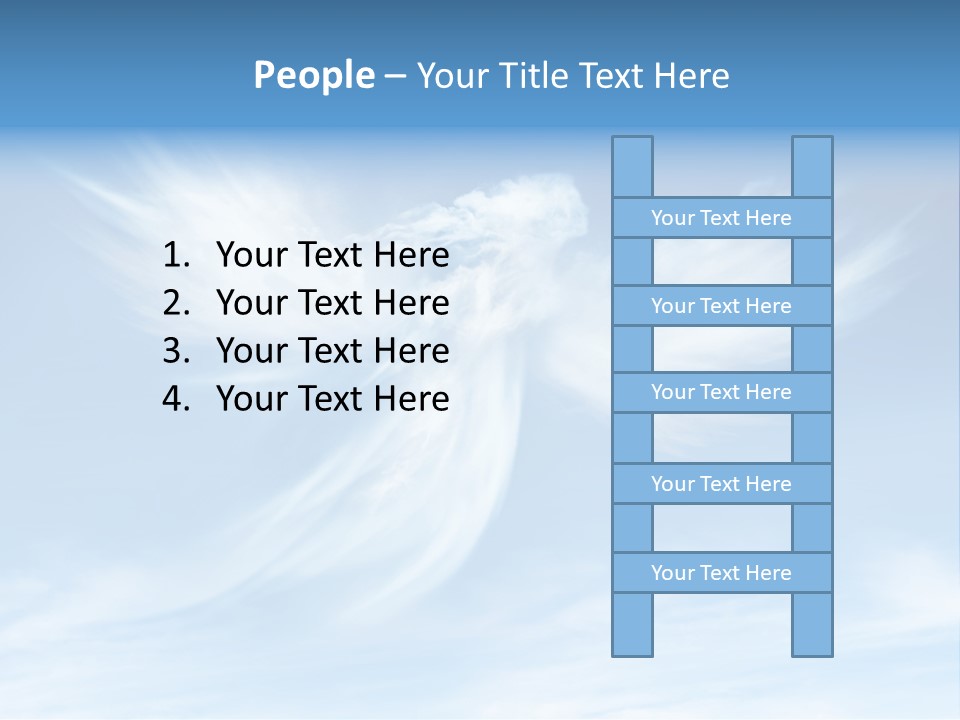 A Blue Sky With White Clouds And A White Angel PowerPoint Template