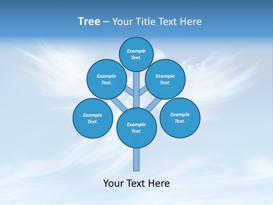 A Blue Sky With White Clouds And A White Angel PowerPoint Template