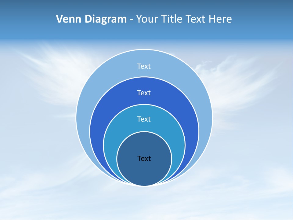 A Blue Sky With White Clouds And A White Angel PowerPoint Template