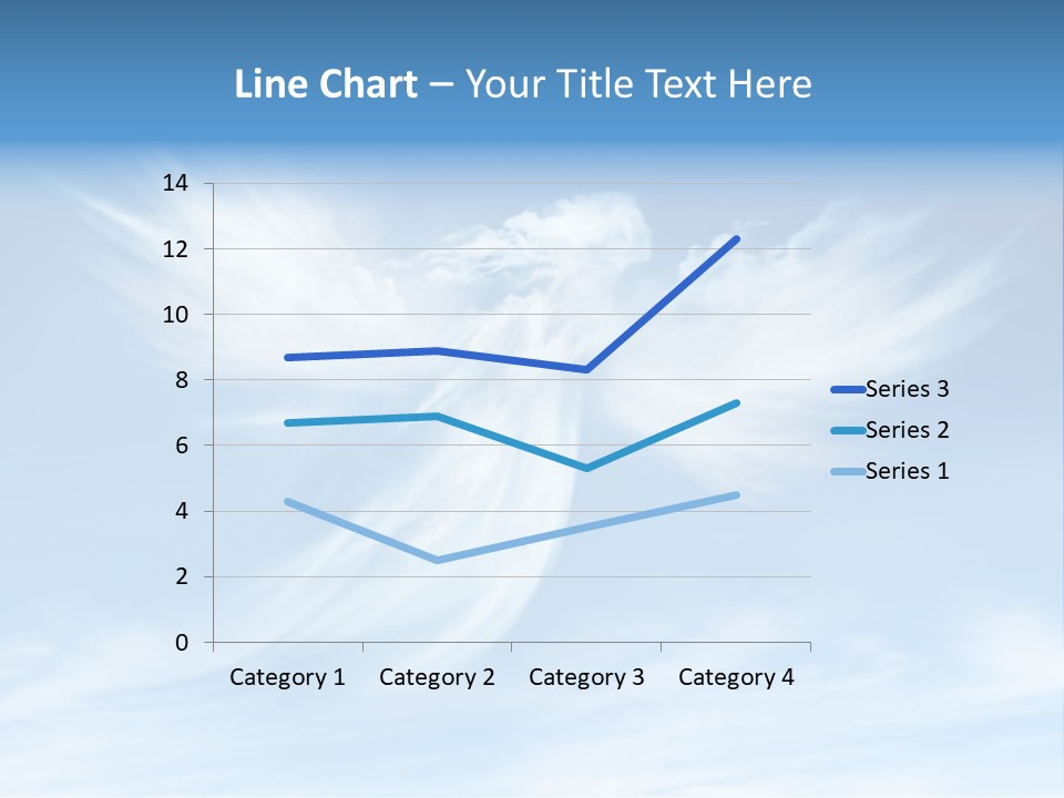 A Blue Sky With White Clouds And A White Angel PowerPoint Template
