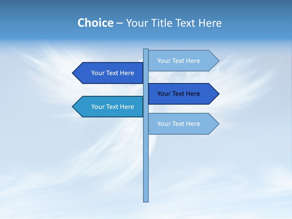A Blue Sky With White Clouds And A White Angel PowerPoint Template