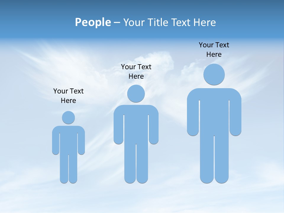 A Blue Sky With White Clouds And A White Angel PowerPoint Template