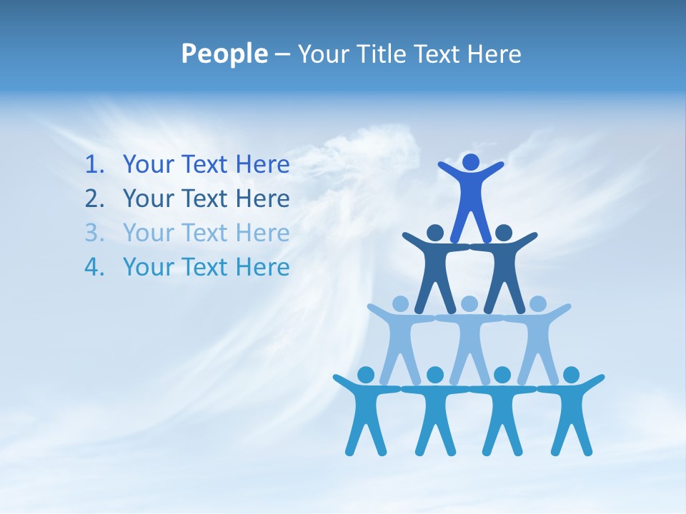 A Blue Sky With White Clouds And A White Angel PowerPoint Template