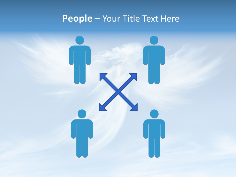 A Blue Sky With White Clouds And A White Angel PowerPoint Template