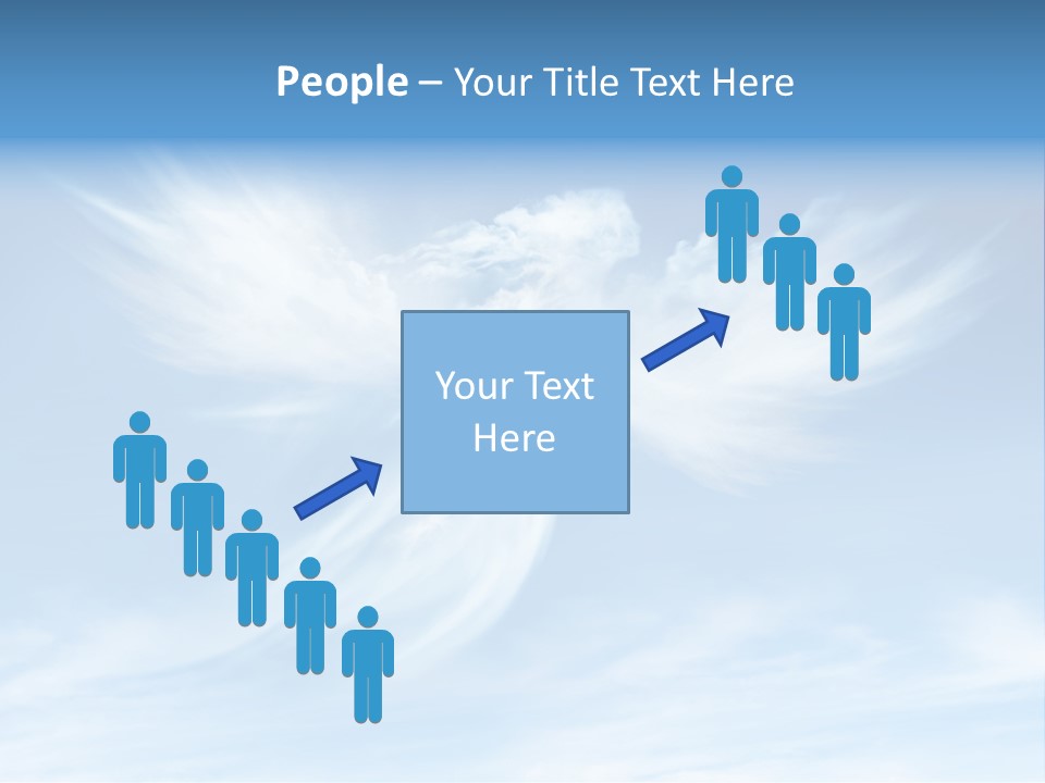 A Blue Sky With White Clouds And A White Angel PowerPoint Template