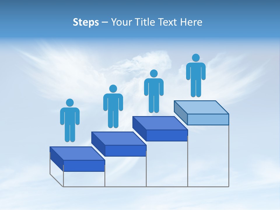 A Blue Sky With White Clouds And A White Angel PowerPoint Template