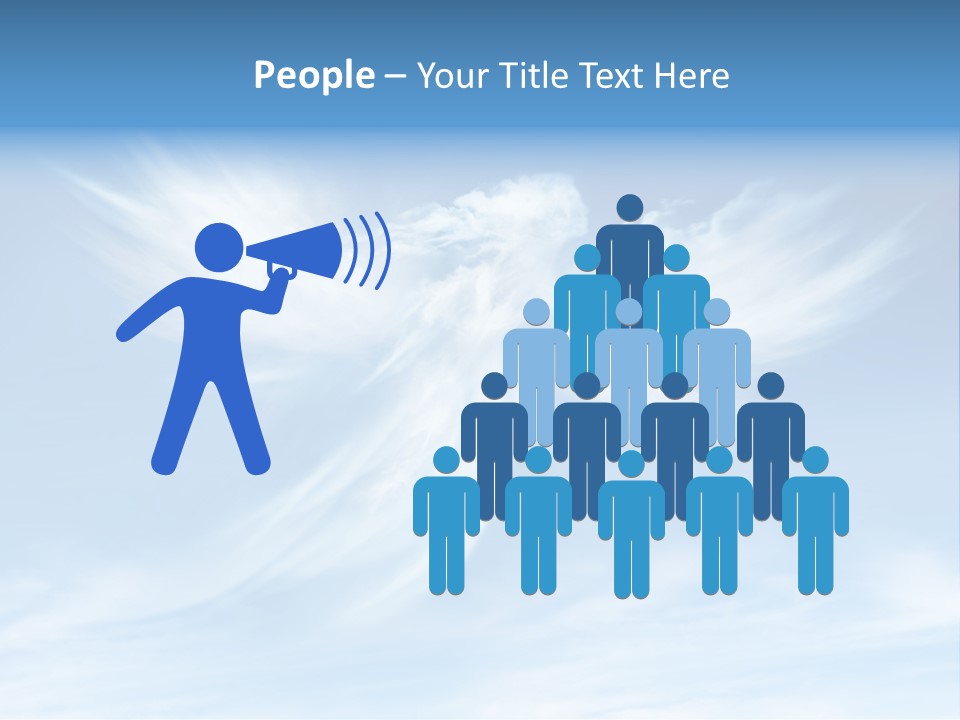 A Blue Sky With White Clouds And A White Angel PowerPoint Template