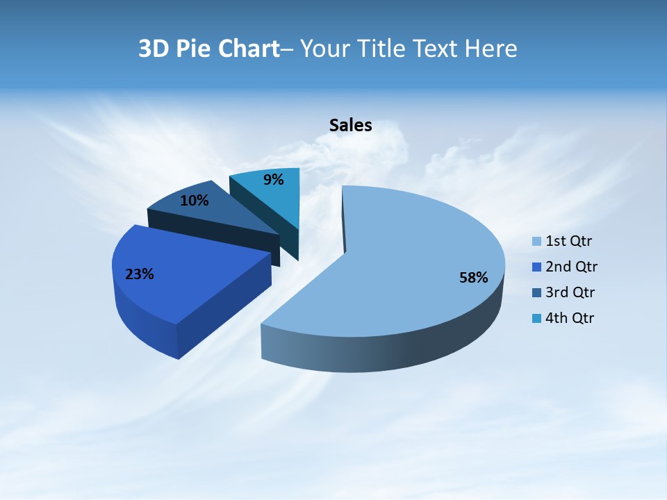 A Blue Sky With White Clouds And A White Angel PowerPoint Template