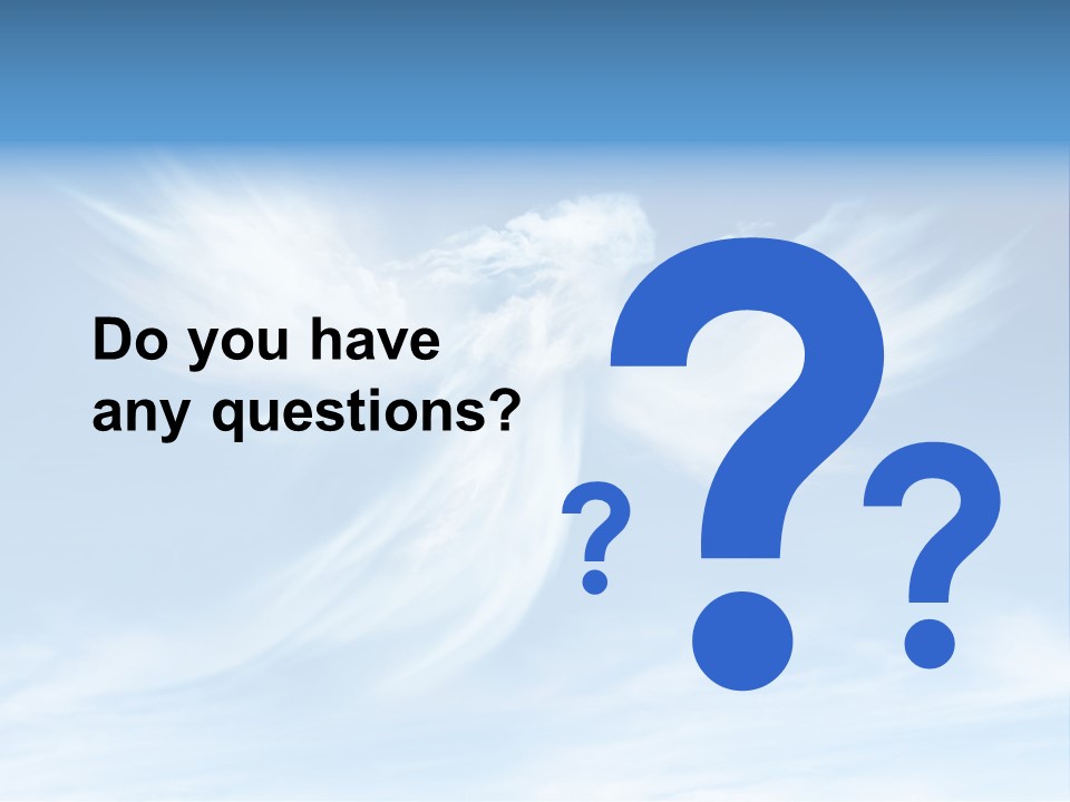 A Blue Sky With White Clouds And A White Angel PowerPoint Template