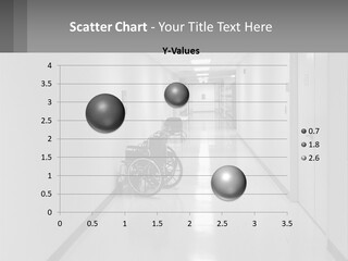 A Black And White Photo Of A Hospital Hallway PowerPoint Template