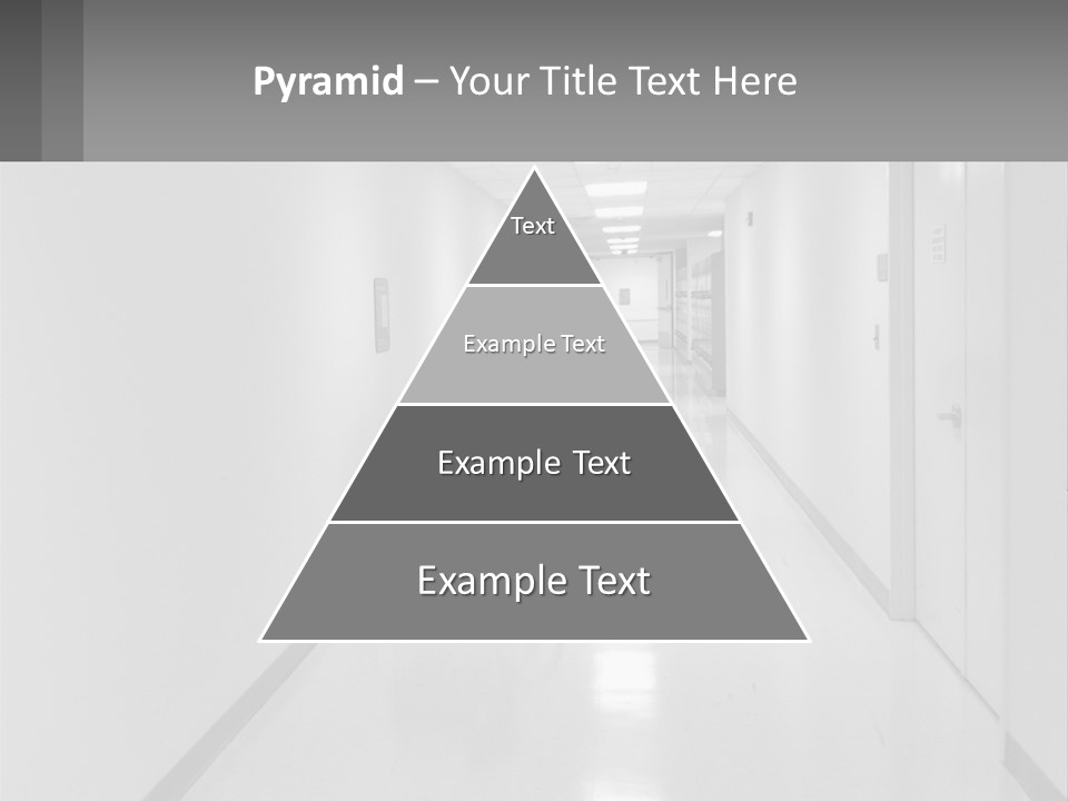 A Black And White Photo Of A Hospital Hallway PowerPoint Template