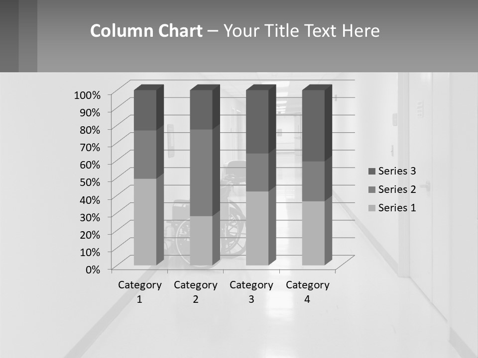 A Black And White Photo Of A Hospital Hallway PowerPoint Template