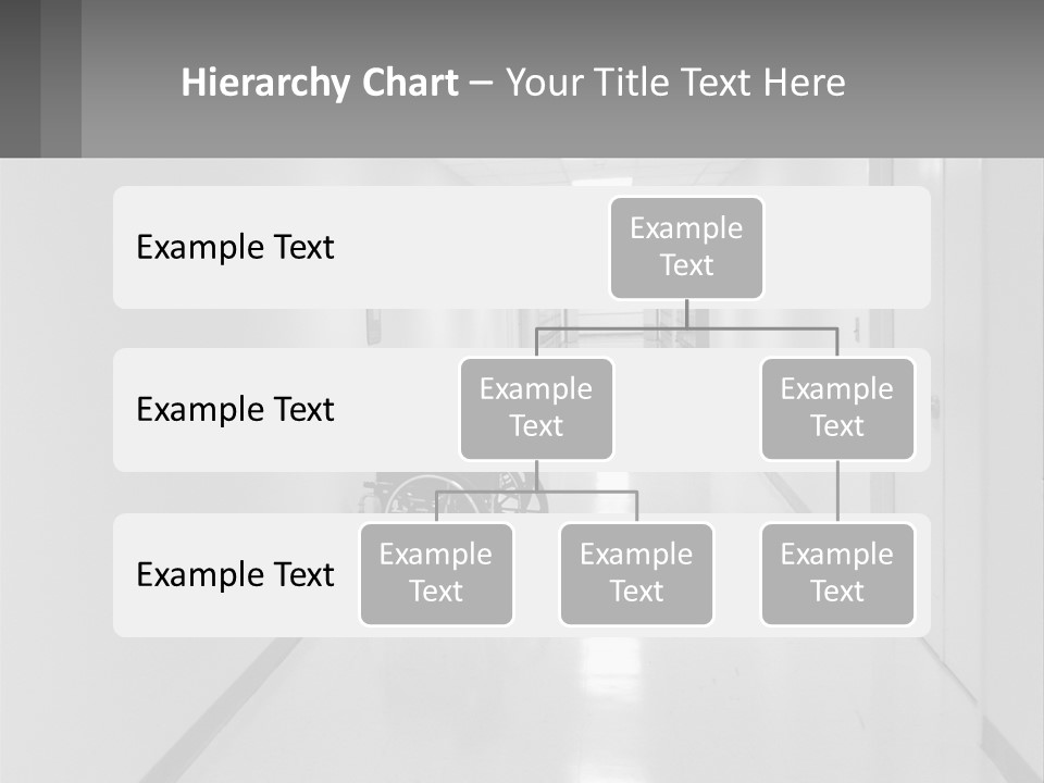 A Black And White Photo Of A Hospital Hallway PowerPoint Template