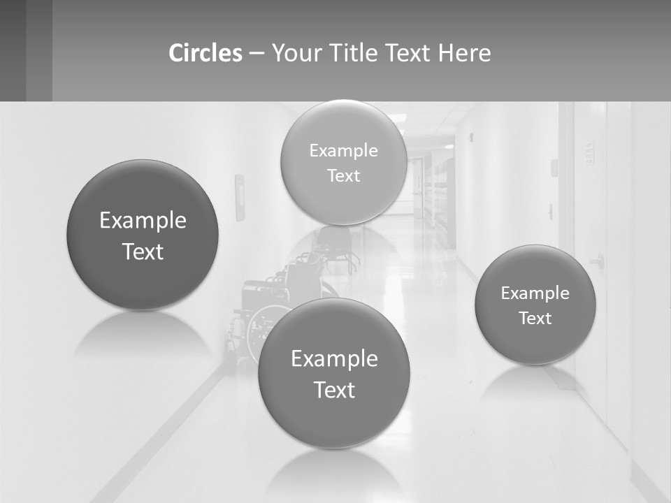 A Black And White Photo Of A Hospital Hallway PowerPoint Template