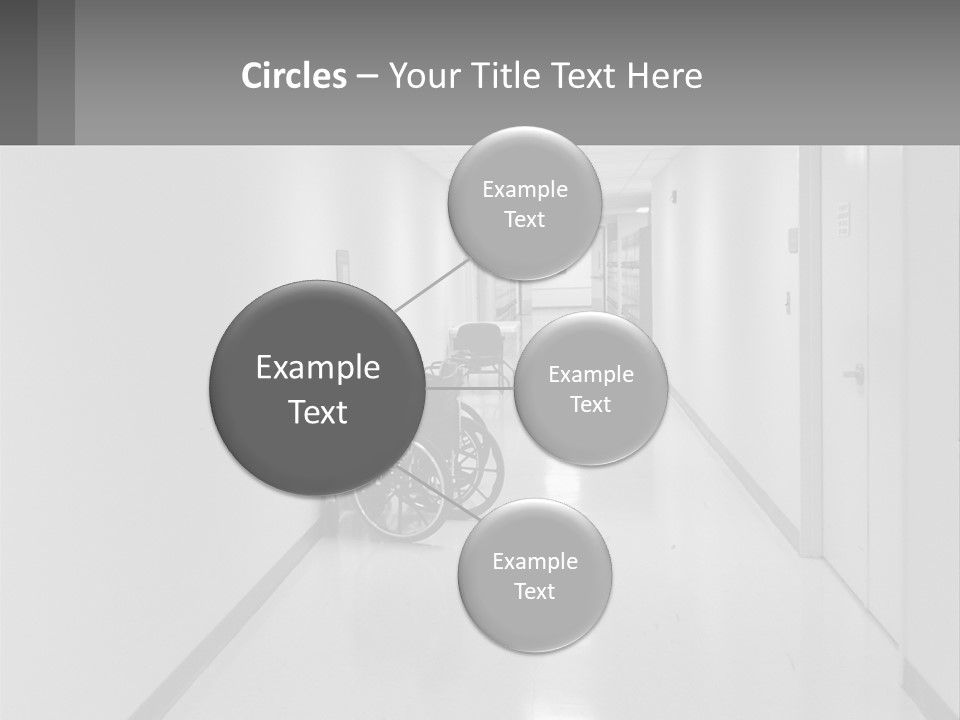 A Black And White Photo Of A Hospital Hallway PowerPoint Template