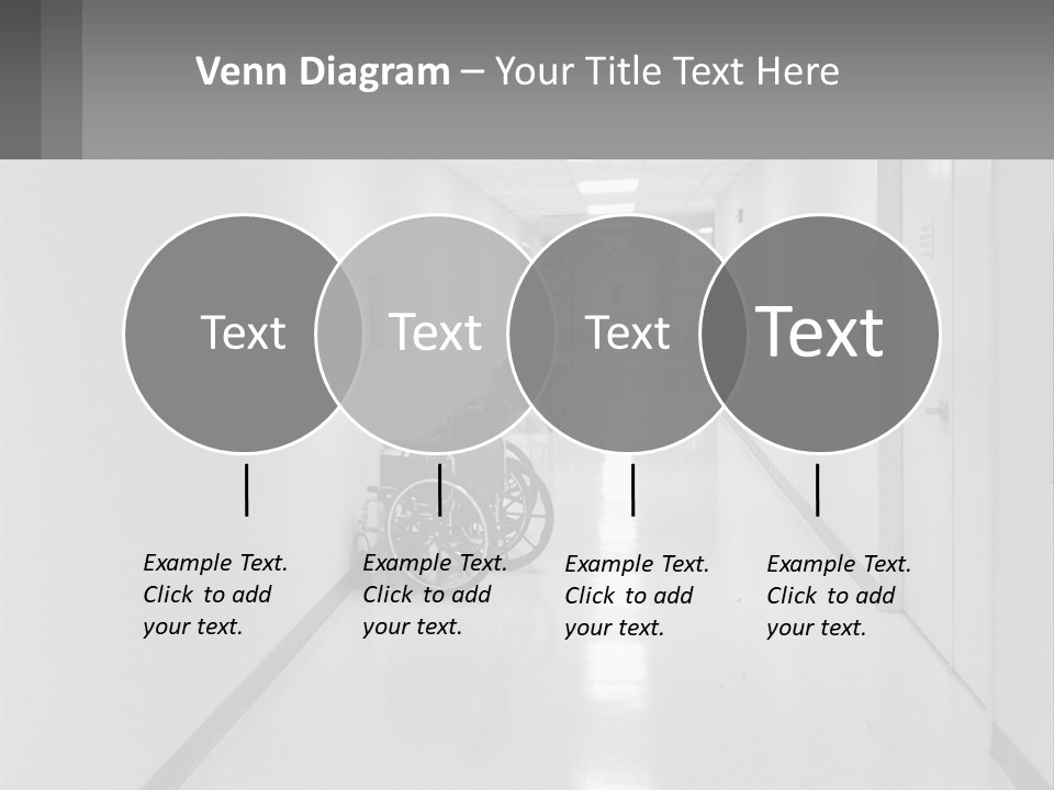 A Black And White Photo Of A Hospital Hallway PowerPoint Template