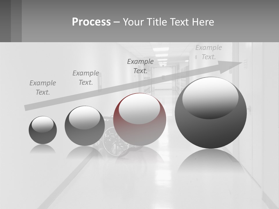 A Black And White Photo Of A Hospital Hallway PowerPoint Template