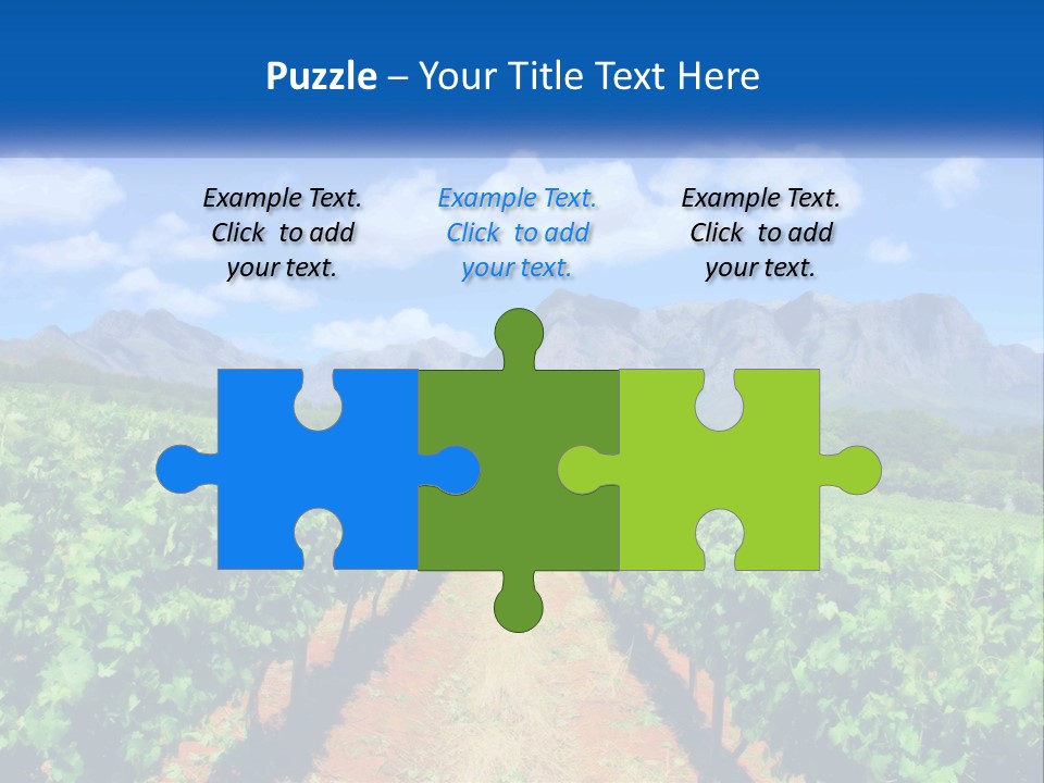 A Vineyard Field With Mountains In The Background PowerPoint Template