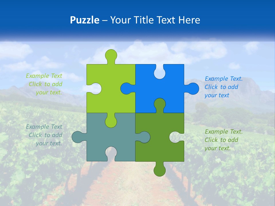 A Vineyard Field With Mountains In The Background PowerPoint Template