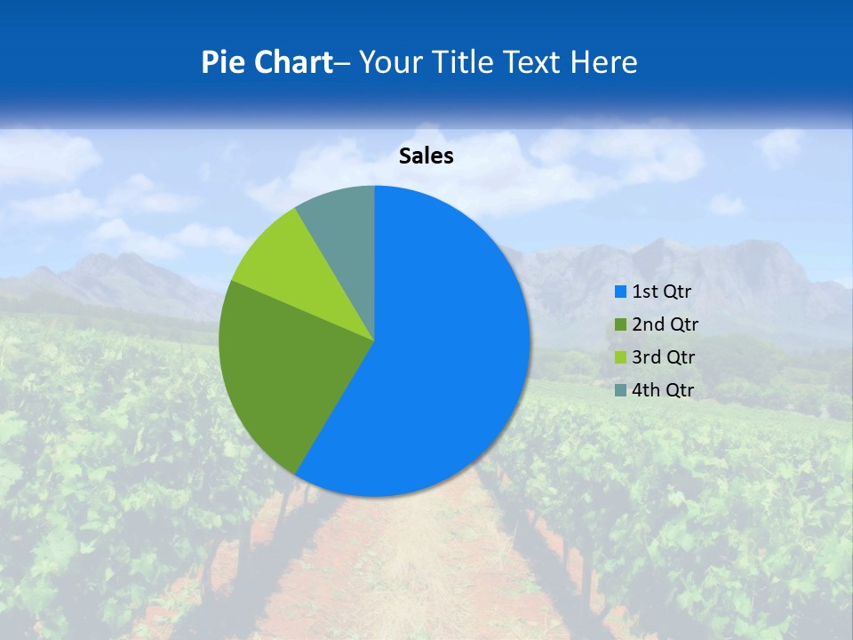A Vineyard Field With Mountains In The Background PowerPoint Template