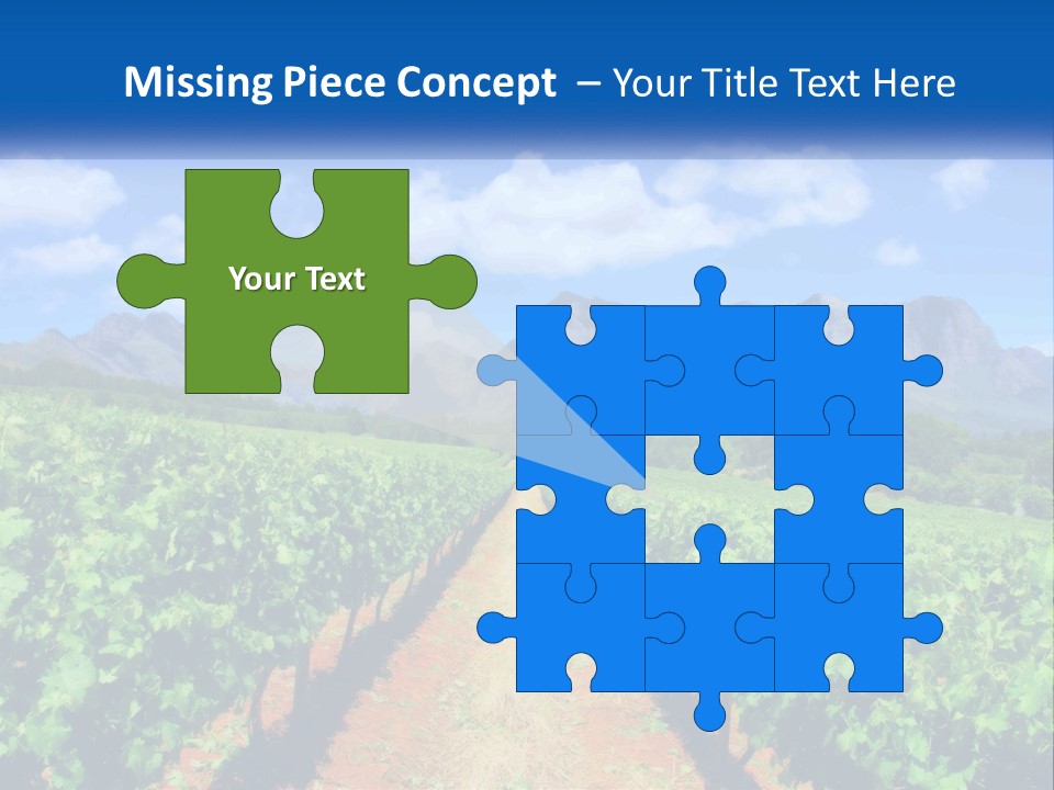 A Vineyard Field With Mountains In The Background PowerPoint Template