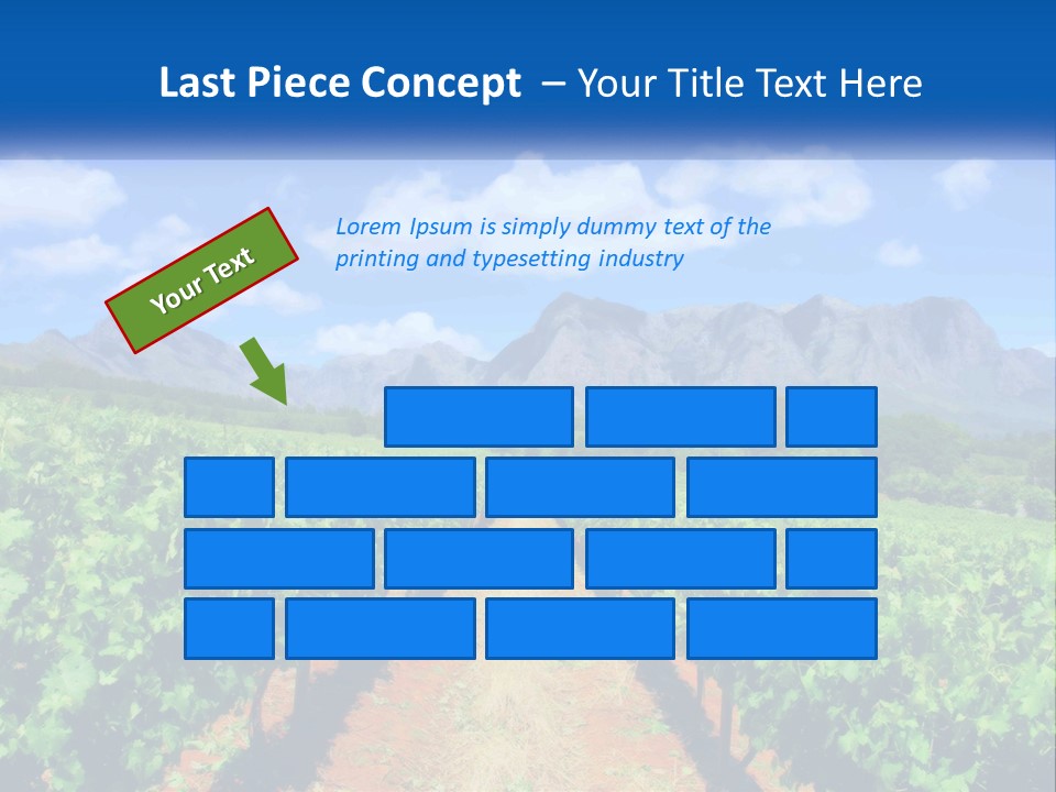 A Vineyard Field With Mountains In The Background PowerPoint Template