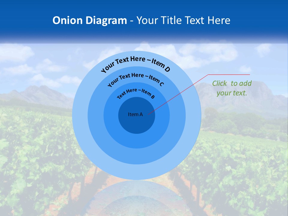 A Vineyard Field With Mountains In The Background PowerPoint Template