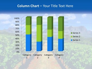 A Vineyard Field With Mountains In The Background PowerPoint Template