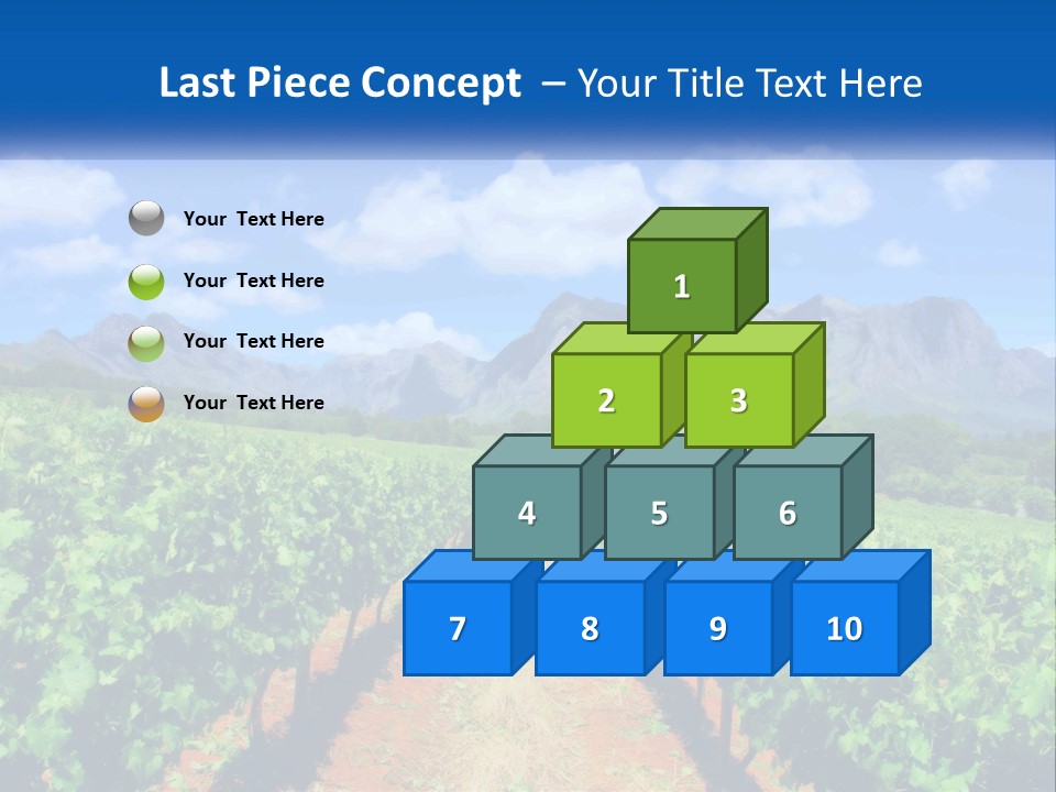 A Vineyard Field With Mountains In The Background PowerPoint Template