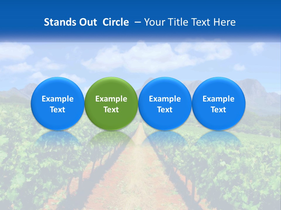 A Vineyard Field With Mountains In The Background PowerPoint Template
