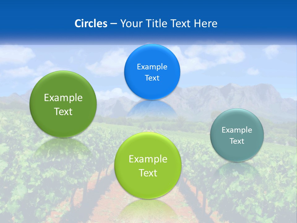 A Vineyard Field With Mountains In The Background PowerPoint Template