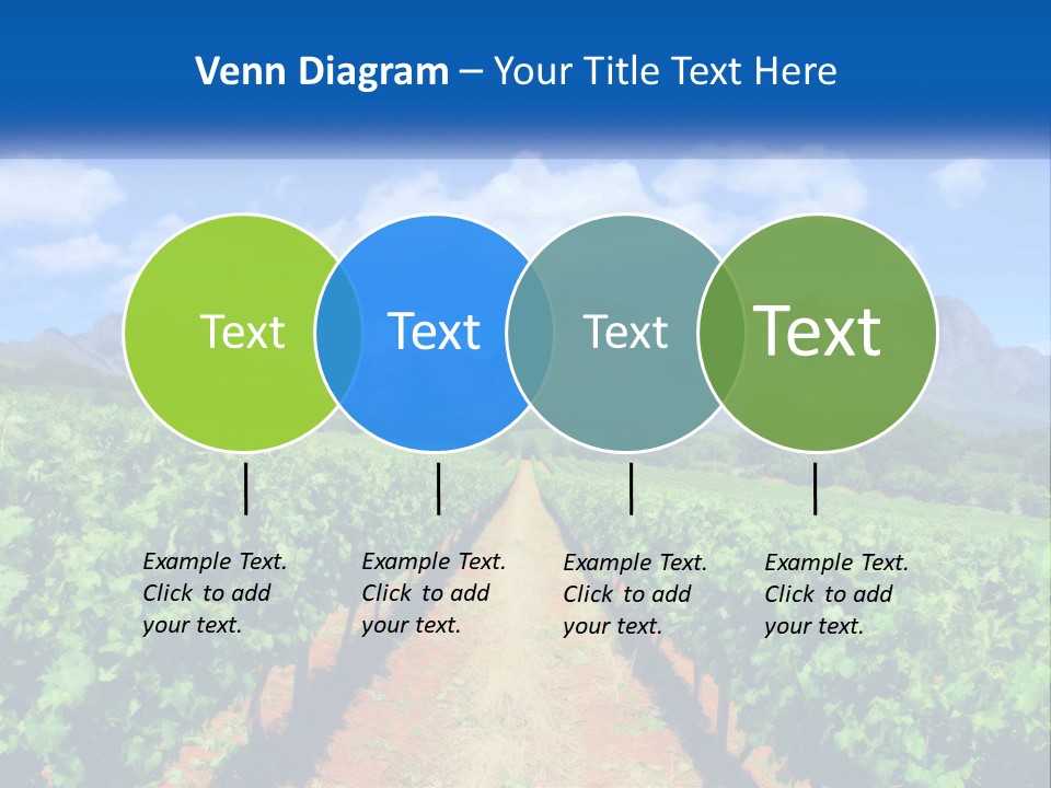 A Vineyard Field With Mountains In The Background PowerPoint Template
