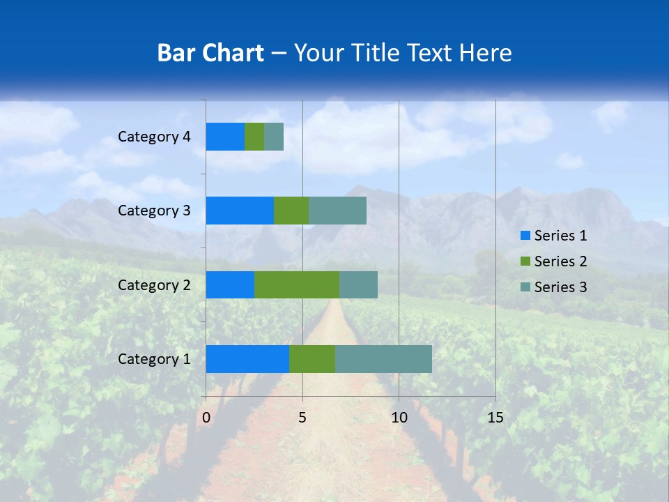 A Vineyard Field With Mountains In The Background PowerPoint Template