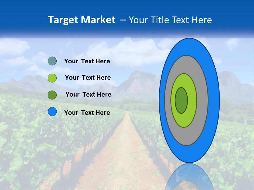 A Vineyard Field With Mountains In The Background PowerPoint Template