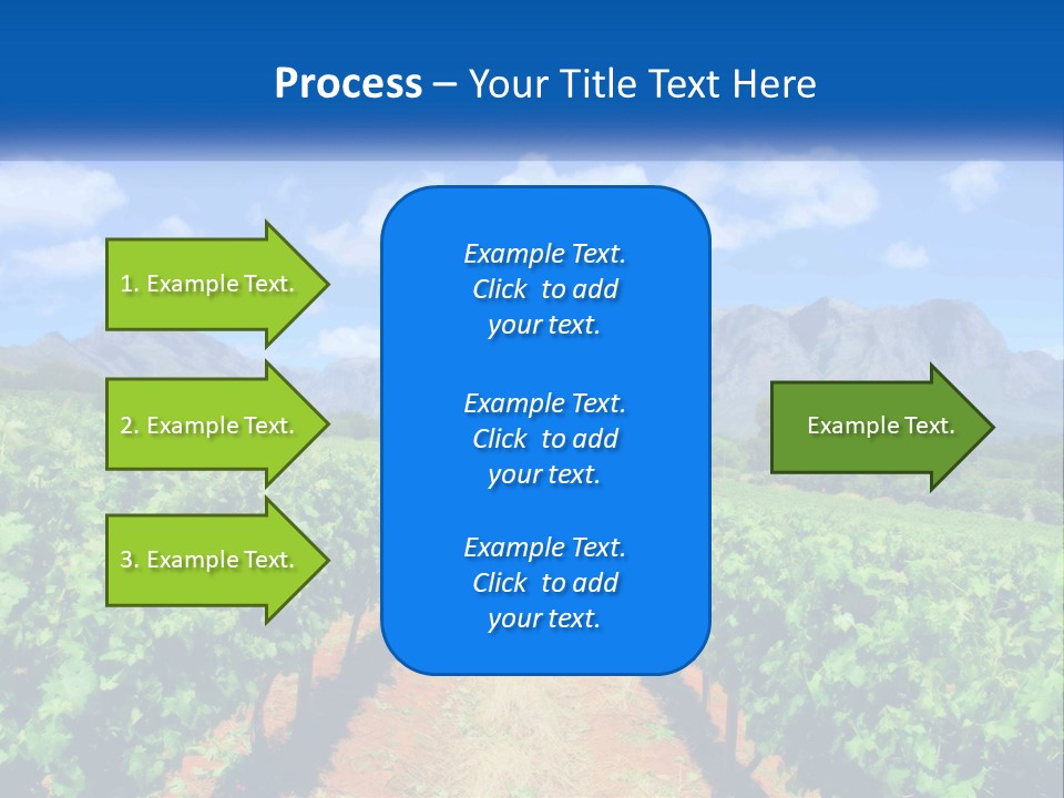 A Vineyard Field With Mountains In The Background PowerPoint Template